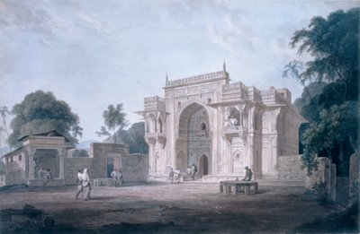 Poort naar een moskee, Chunargarh, Uttar Pradesh door Thomas und William Daniell